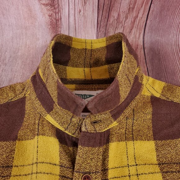 Wellen Huckberry Mens Medium Brushed Hazy Flannel Shirt Button Up Plaid - Picture 5 of 13